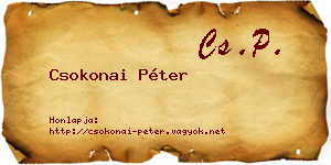 Csokonai Péter névjegykártya